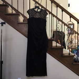 Black sleeve less long dress, beautiful, as new